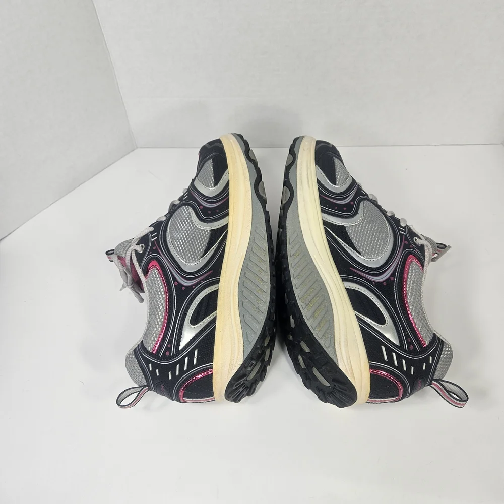 Skechers Black, Gray & Pink Women's Athletic Sneakers - Picture 6 of 7